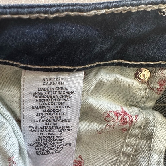 True Religion Women's Blue Denim Curvy Skinny Stretchy Jeans Size 27 - Picture 10 of 12
